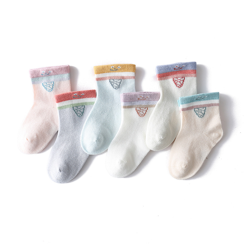Children's Socks Thin Cotton Baby Sweet Cartoon Newborn (0 - 6 [months], 1)