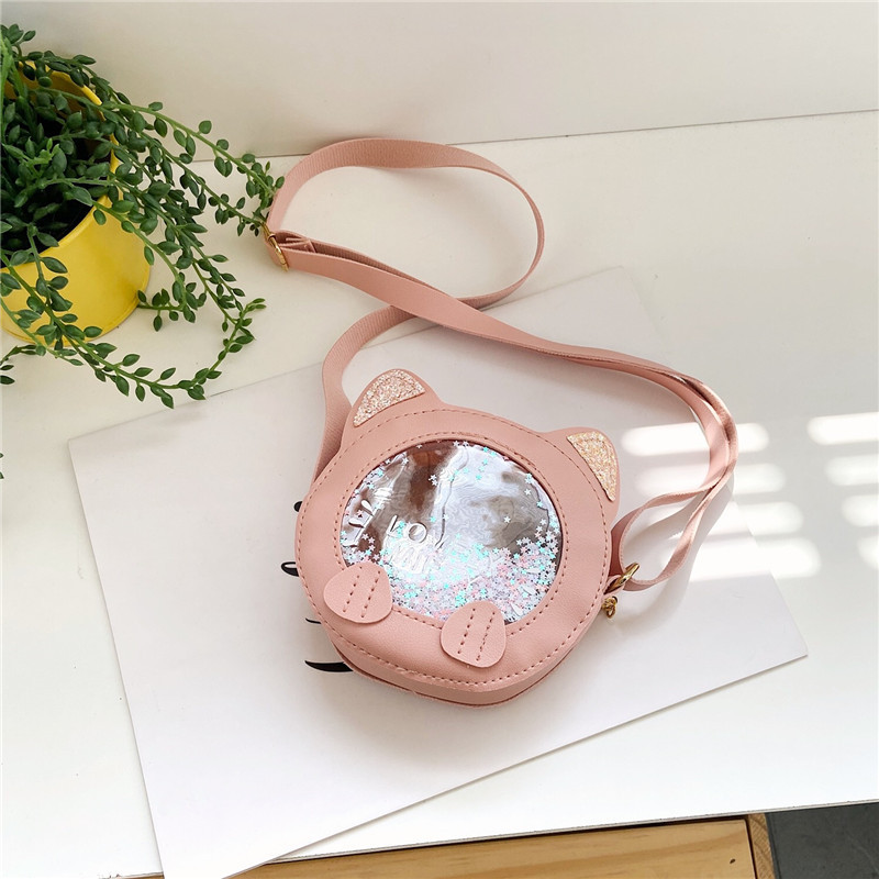 Cute Girl Fashion Coin Purse Princess Mini Red Shoulder Bag Baby Messenger Bag (Pink)